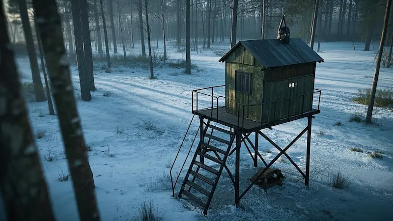 4FT x 4FT x 10FT Hunting Stand: The Ultimate Elevated Hunting Solution 5 Customized Hunting Stand and Blind 2 1