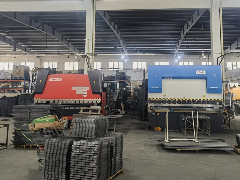 Industrial Press Brake Machines In A Metal Fabrication Workshop