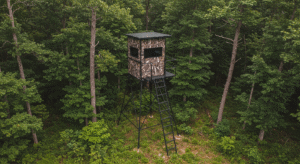 Why Build a 4x4 Platform With a 10-Foot Height Hunting Stand 13 A Hunting Stand Camouflaged Within Its Environment, Showcasing Strategic Positioning For Optimal Coverage