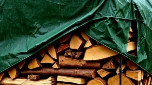 How to Season Firewood Faster 26 Firewood Covered With A Tarp On Top,Sides Exposed