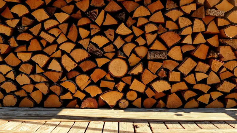 How to Season Firewood Faster 3 Crisscross stack of firewood maximizing airflow