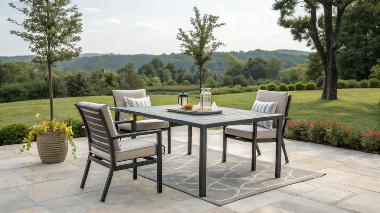 Outdoor Patio Dining Set With Weather-Resistant Powder Coating
