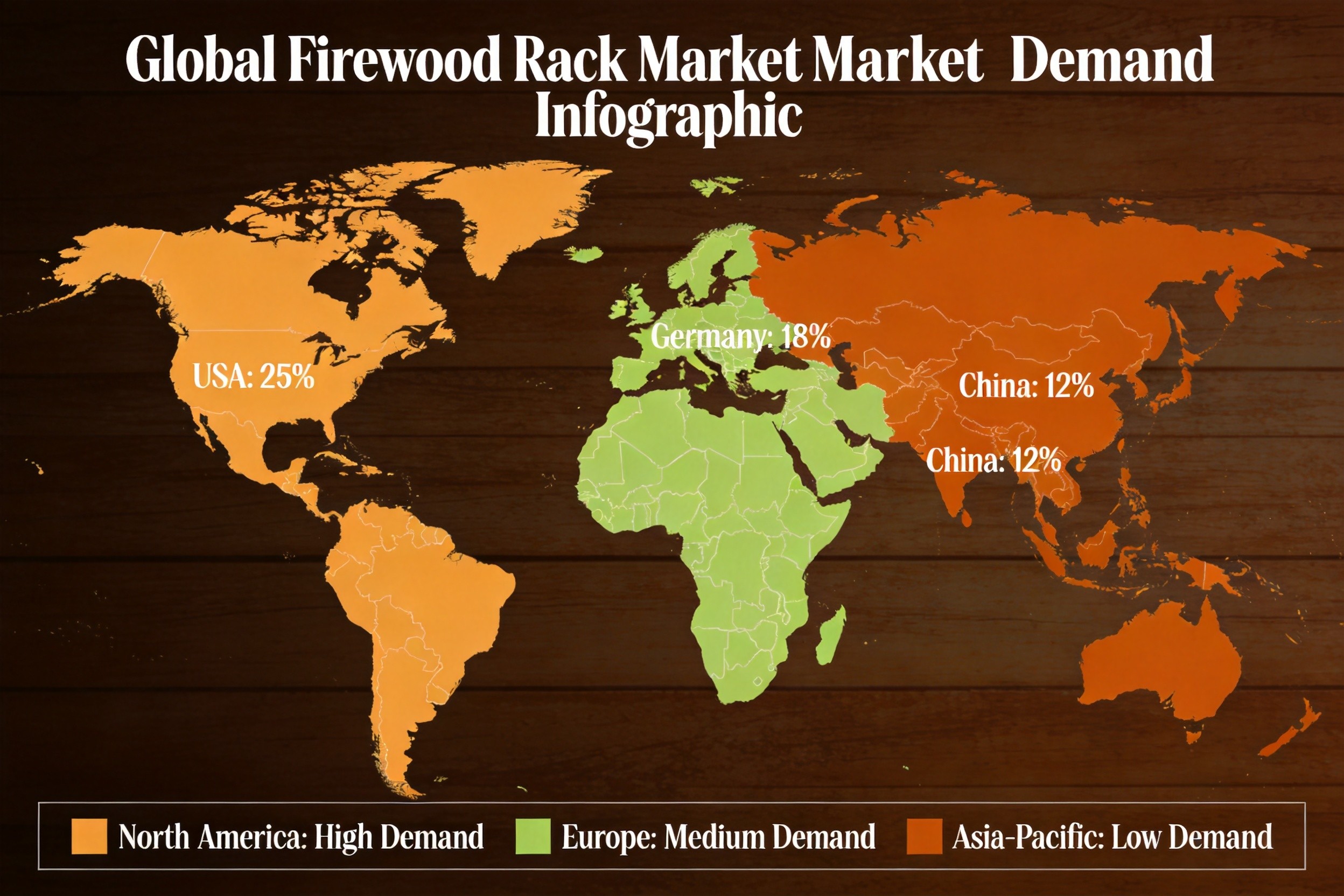 Global Firewood Rack Market Demand Map Showing Key Regions